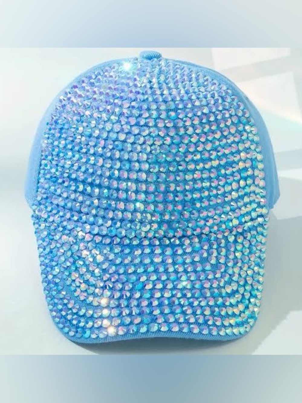 Sparkly Blue Crystal Baseball Cap NWOT